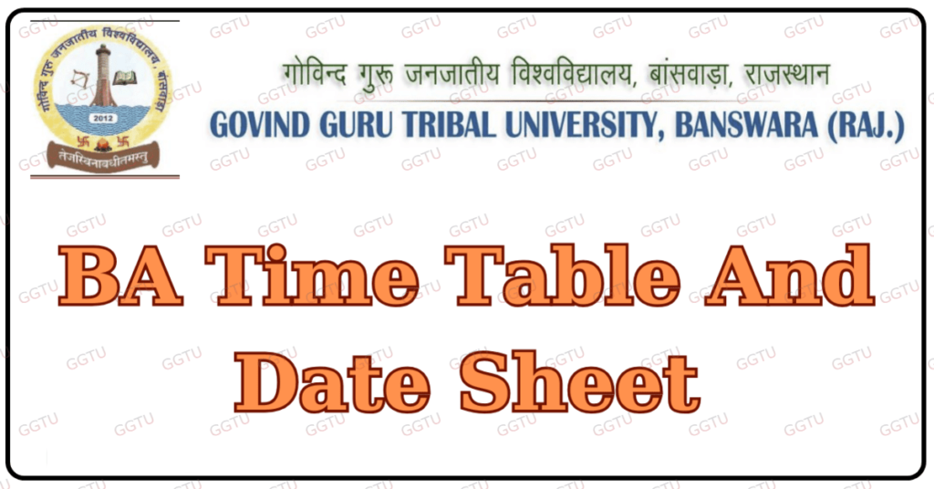 GGTU BA Time Table